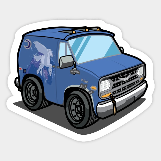 Guinevere (The Van) Sticker by jepegdesign